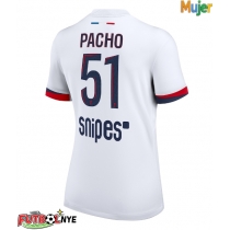 Camiseta Paris Saint-Germain Willian Pacho #51 Visitante Equipación para mujer 2025-26 manga corta